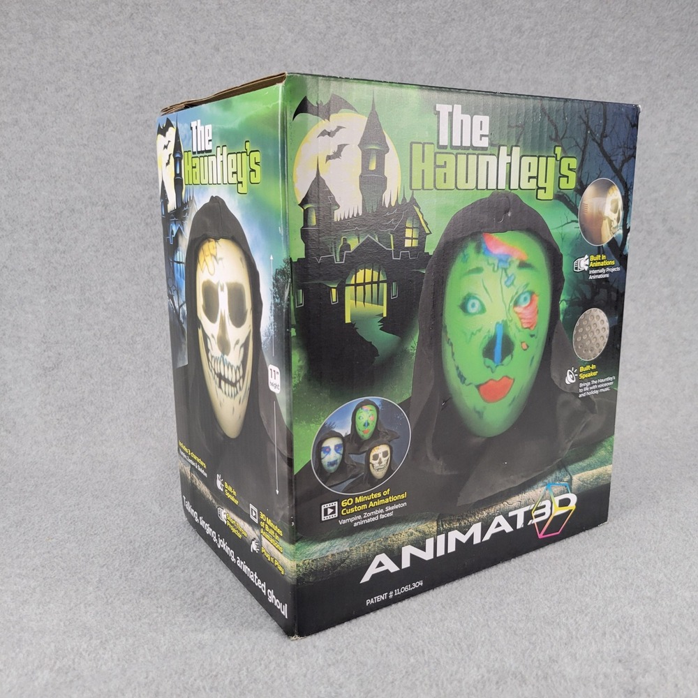 Mindscope The Hauntley's Animat3D Ghoul Unisex 11" Black Animated Projector Prop
